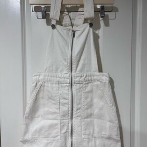 Forever 21 Cream Textured Overalls